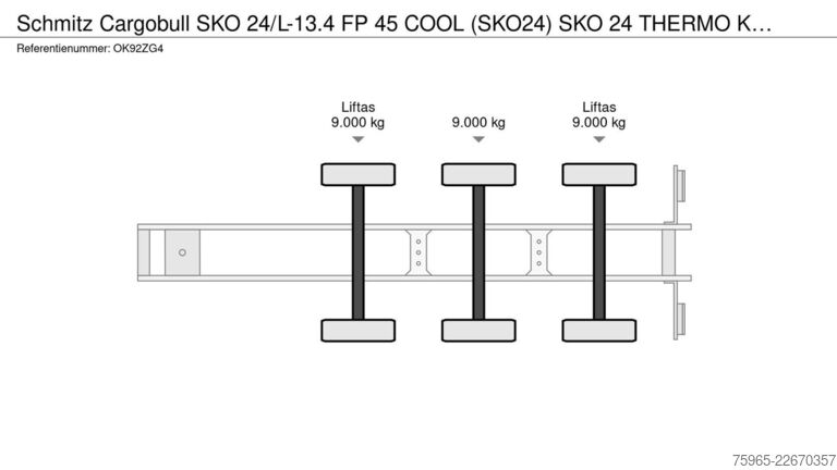Koeloplegger SCHMITZ CARGOBULL SKO 24/L-13.4 FP 45 COOL (SKO24) SKO 24 THERMO K