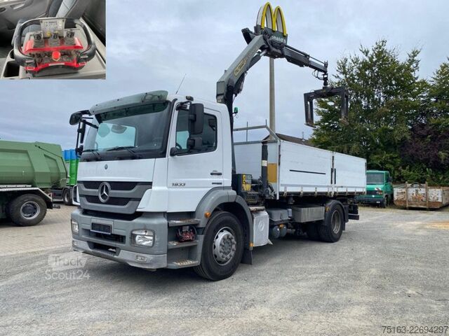 Camion benne MERCEDES-BENZ Axor 1833 K  2-Achs Kipper Kran Palf. 12001