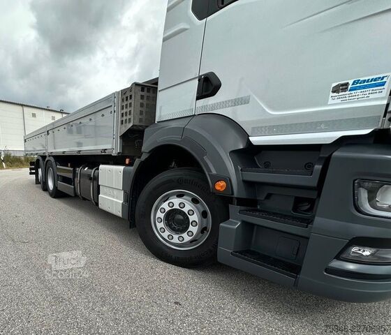 Ladbil med lad MAN TGS 26.360 LL/Pritsche 7,10 m/Lenkachse/ 108 tkm
