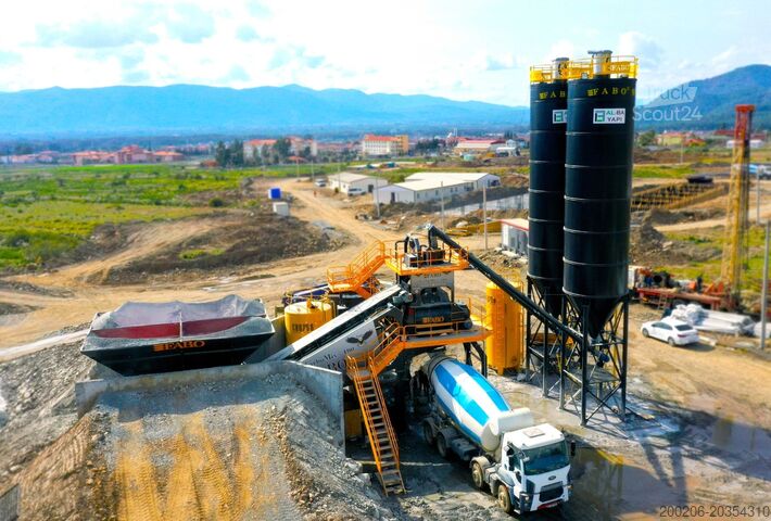 Betoncentrales FABO mobile concrete mixing plants Turbomix100 mobile concrete mixing plant