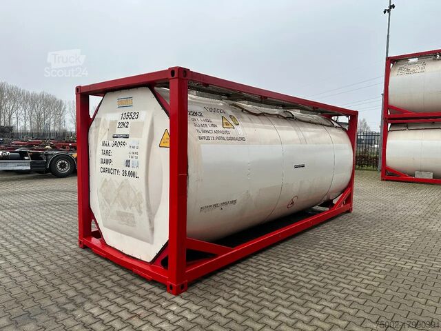 Contenedor cisterna Singamas 20FT ISO, 26.000L/1-COMP/3 BAFFELS/3 manholes, ...