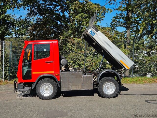 Kippi pakettiauto MERCEDES-BENZ Unimog UX100 UN409/60-A85 4x4 Winterdienst