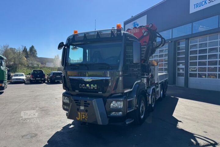 Grue montée sur camion MAN TGS 35.480 8x4H Fassi 990-8 Flyjib& Troil