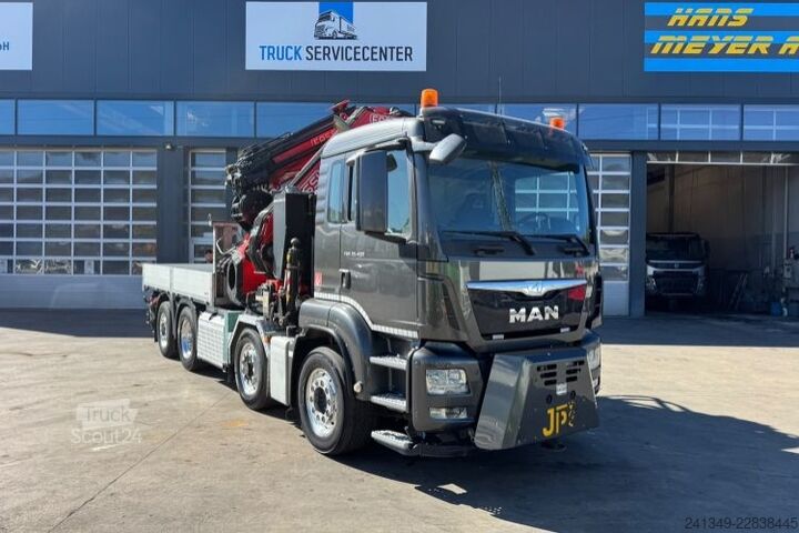 Grue montée sur camion MAN TGS 35.480 8x4H Fassi 990-8 Flyjib& Troil