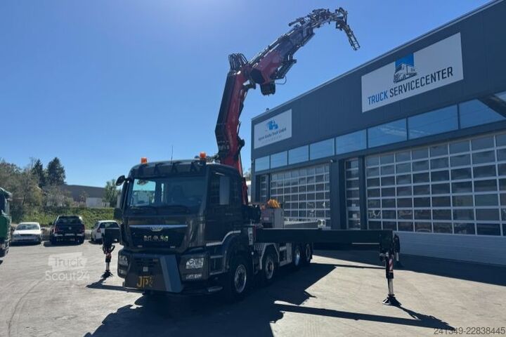 Grue montée sur camion MAN TGS 35.480 8x4H Fassi 990-8 Flyjib& Troil