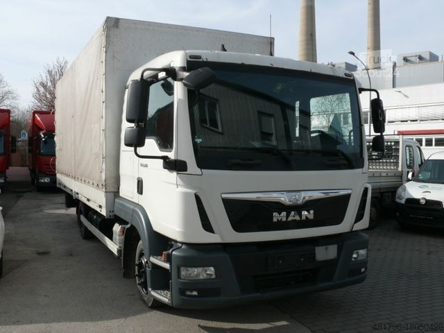 Samochód dostawczy z plandeką MAN TGL 8.180 Pritsche Plane 6Sitz/Liege StHz Diff.