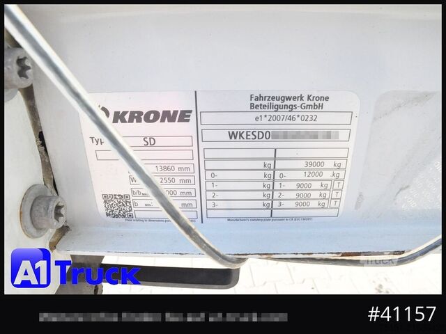 Auflieger mit Pritsche & Plane KRONE SD, Tautliner Mega, Liftachse, 4 x vorhanden