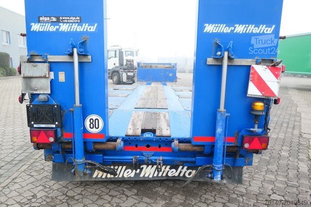 Dieplader oplegger MÜLLER-MITTELTAL TTS-VLL 30,0 Profi, Gelenkt, hydr. Rampen, BPW