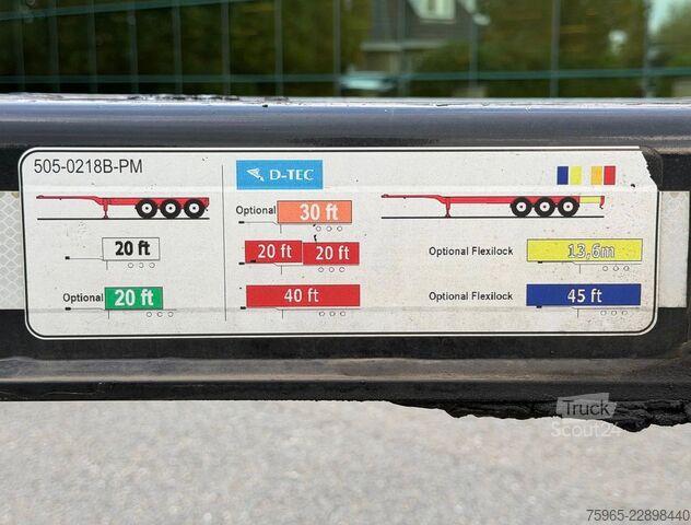 Wissellaadbak oplegger D-TEC PORTMASTER VCC-01 FRONT + BACK SLIDER 20, 30, 40