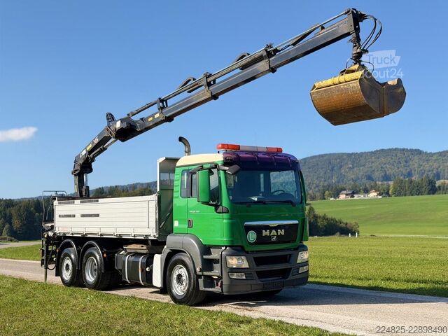 Tippbil MAN TGS 26.360 6X2 2-SEITENKIPPER+KRAN HIAB144E*TÜV*
