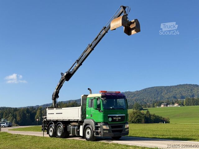Tippbil MAN TGS 26.360 6X2 2-SEITENKIPPER+KRAN HIAB144E*TÜV*