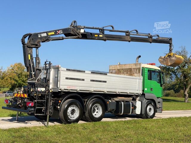 Tippbil MAN TGS 26.360 6X2 2-SEITENKIPPER+KRAN HIAB144E*TÜV*