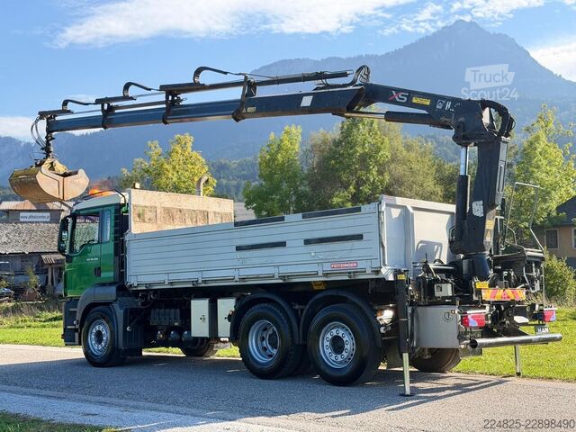 Tippbil MAN TGS 26.360 6X2 2-SEITENKIPPER+KRAN HIAB144E*TÜV*