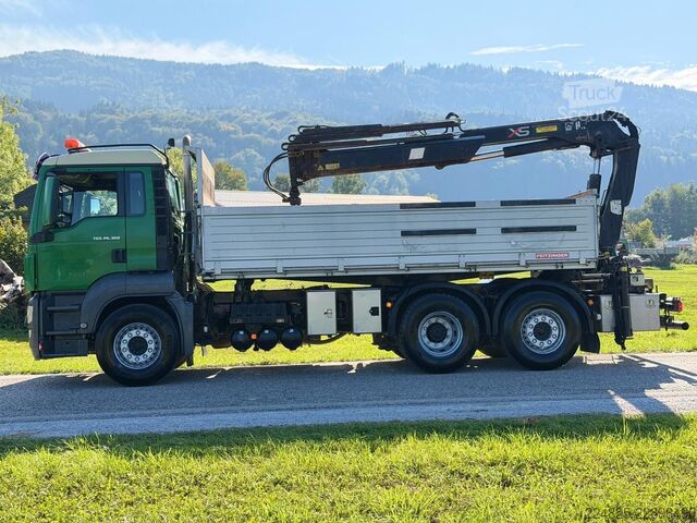 Tippbil MAN TGS 26.360 6X2 2-SEITENKIPPER+KRAN HIAB144E*TÜV*