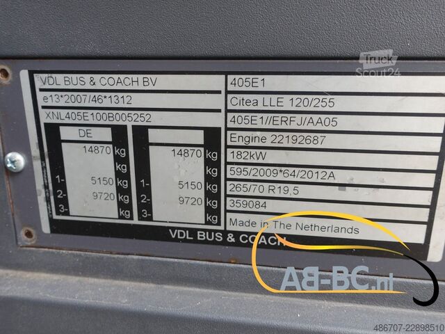 Şehir otobüsü VDL Citea LLE-120/255 - 44 Sitze EURO 6 - 7 ST VERFU