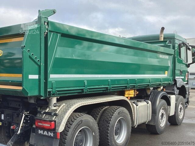 Three-way tipper truck MAN TGS 35.520 8x4 BB Bordmatik Retarder
