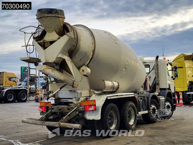 Mixer Scania P410 8X4 9m3 Liebherr HTM 904 FL mixer Steelsus...