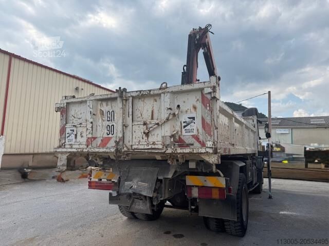 Camión portacontenedores de gancho Mercedes-Benz AXOR 1828 BENNE GRUE FASSI