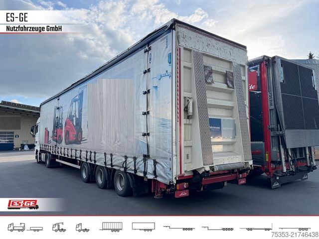 Semi-remorque bâchée DINKEL 3-Achs-Sattelanhänger, Pritsche+Plane, LBW