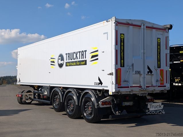 Tipper semitrailer STAS Alu 52 cbm GMP, Kombitüren, MIETE?