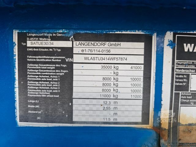 Tieflader-Sattelauflieger LANGENDORF SATUE 30/34