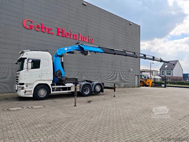 Vrachtwagen met kraan Scania R490 6x2 HMF 4020-K8 Winch