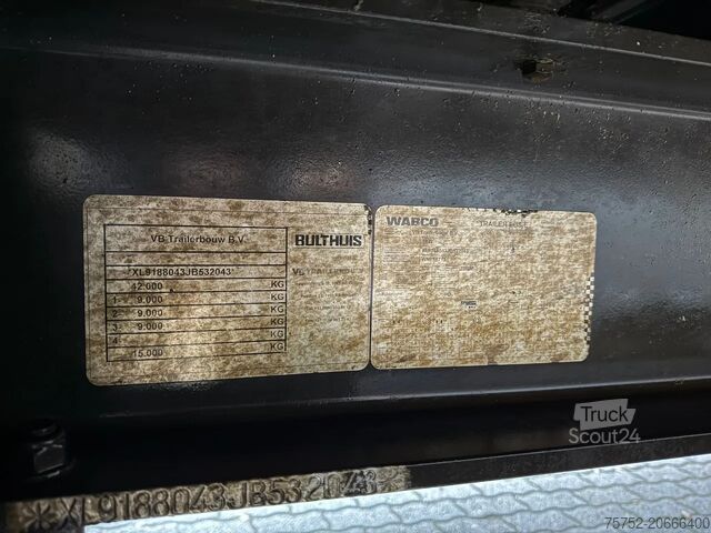 Hareketli zemin Bulthuis TDWA 92m3 Cargo Floor 8MM