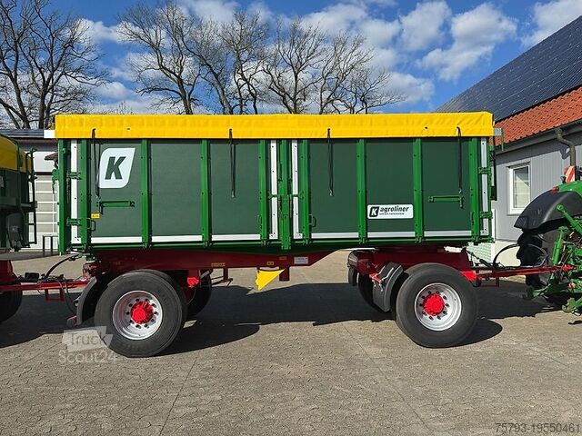 Kippanhänger Kröger 18to 3 Schieber mit Kunststoffbordwand Interne Nr. 40744