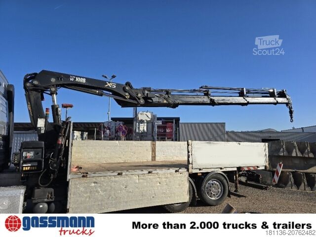 Vrachtauto met open laadbak Mercedes-Benz Actros 2546 L 6x2, Hiab Kran 244 E - 6 Hiduo,