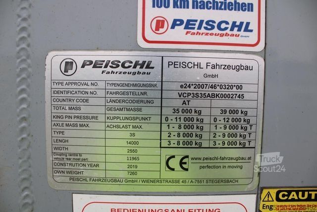 Polpriklopnik s premičnim dnom PEISCHL 3 ESPOS - Schubboden 92 m³ Nr.: 745