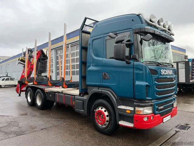 Transportador de madeira Scania G480 *6x4*Blatt *Holz*Manual*Palfinger M12Z91*