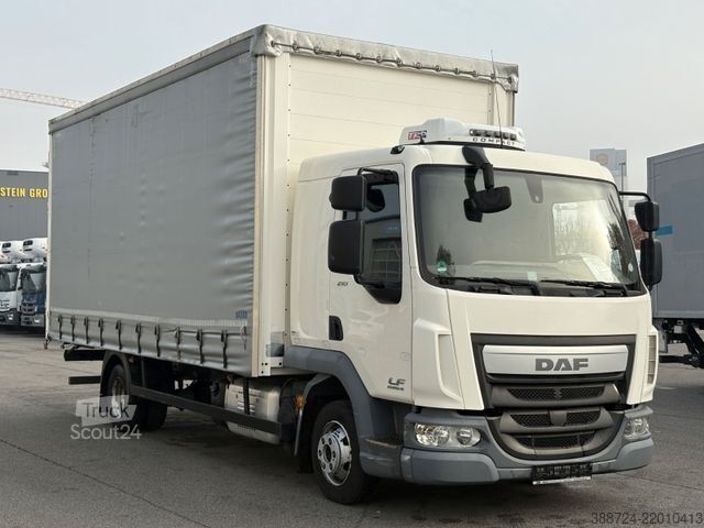 Фургон с брезентова завеса DAF LF 210*E6a*AHK*Standklima*1-Liege*TÜV*