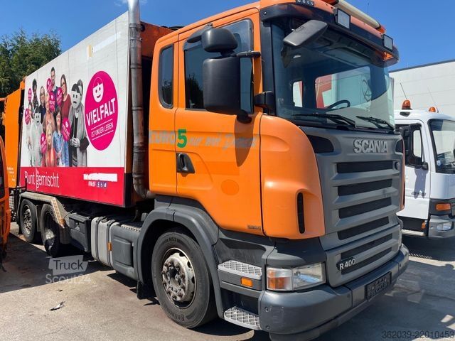 Camion à ordures SCANIA R 400 6X2 MÜLLWAGEN