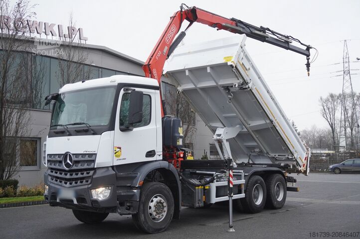 двосторонній самоскид Mercedes-Benz Arocs 2636 6x4 / 2-way tipper / Fassi
