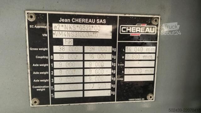 Semirremolque frigorífico Chereau NS3