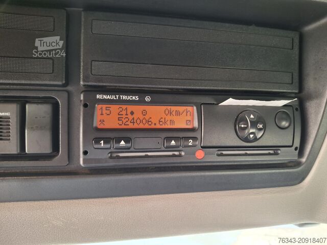 Camion plateau avec bâche RENAULT D26 WIDE 380 - 6X2 - E6 - RETARDER