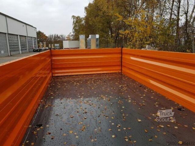 Billenő pótkocsi Möslein TTD13- BA Orange  13 t Tandem Kipper Tiefladermit Bordwand- Aufsatz-- Neufahrzeug --