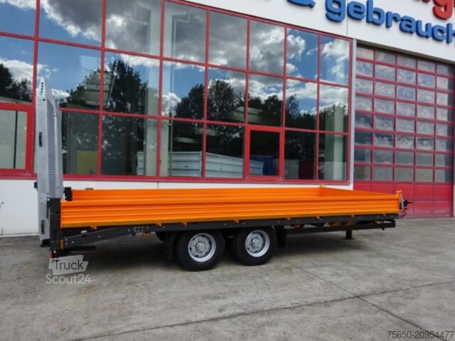 Low loader trailer Möslein TTT 11-6,2 BR Orange  Tandemtieflader mit breiten RampenNeufahrzeug