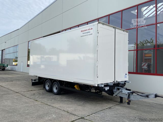 Box trailer Möslein TKO 105 D 7m weiß  Tandem- Koffer, Durchladbar, -- Neufahrzeug --