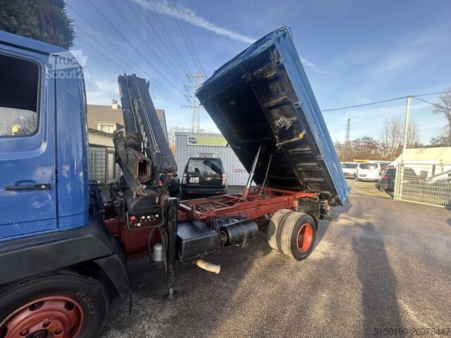 Kiepwagen Mercedes-Benz 814 Kipper mit Hiab Kran 045 ,6 Zylinder