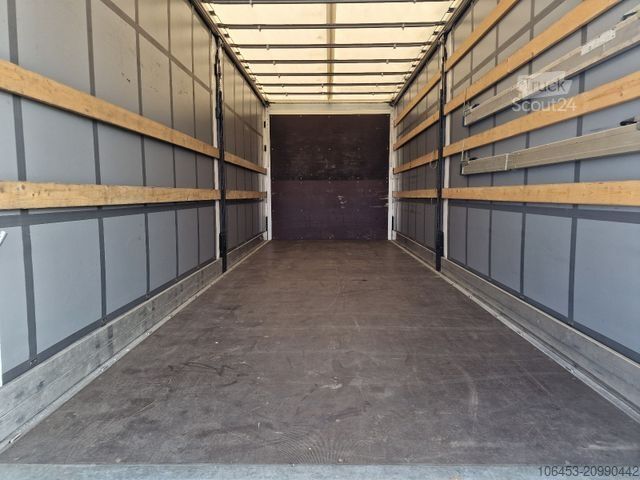 Flaklastbil med kapell IVECO Eurogargo 150-25 LL Pritsche/1,5 LDW/Fernvekehr