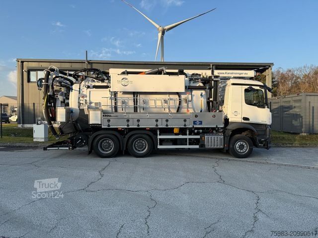 Camion-citerne à vide MERCEDES-BENZ AROCS 2548 L 6x4 / KROLL Wasserrückgewinner WRS1