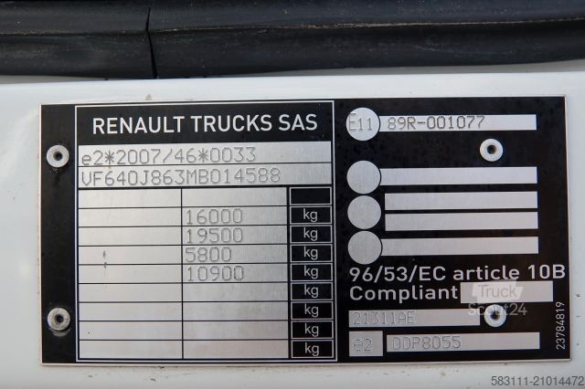 Koelwagen RENAULT D 280 / CH?ODNIA - 6,7 m / THERMO KING ES-600 MA