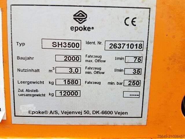 Camion à usage spécial Epoke SH 3500 Epoke Salzstreuer SH 3500 mit Hydraulikantrieb