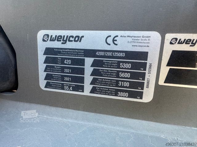 Pala gommata ATLAS Weycor AR 420 Palleten Gabel + Schaufel