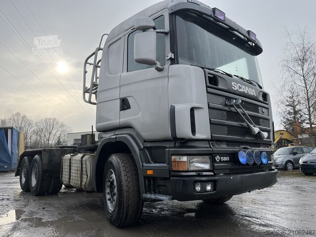 Standard tractor unit Scania 164 580, V8, 6x4, Full Steel, Klima,