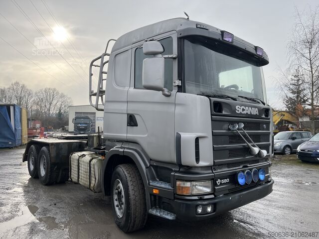 Standard tractor unit Scania 164 580, V8, 6x4, Full Steel, Klima,