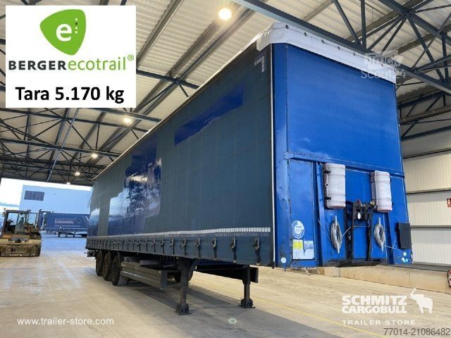 Open semitrailer with tarp Berger Curtainsider Mega