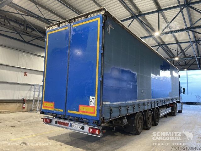 Open semitrailer with tarp Berger Curtainsider Mega