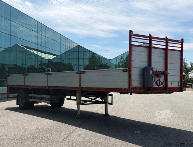 Semiremorcă deschisă  Draco TXA 122 STUURAS 1045x249 CM BINNEN KLEPPEN
